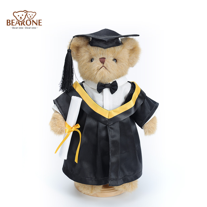 Graduation Bear  Yellow Collar
