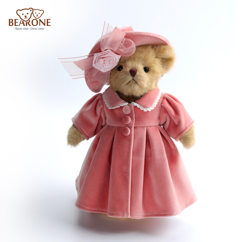 Elegant Girl Bear with Pnk Dress