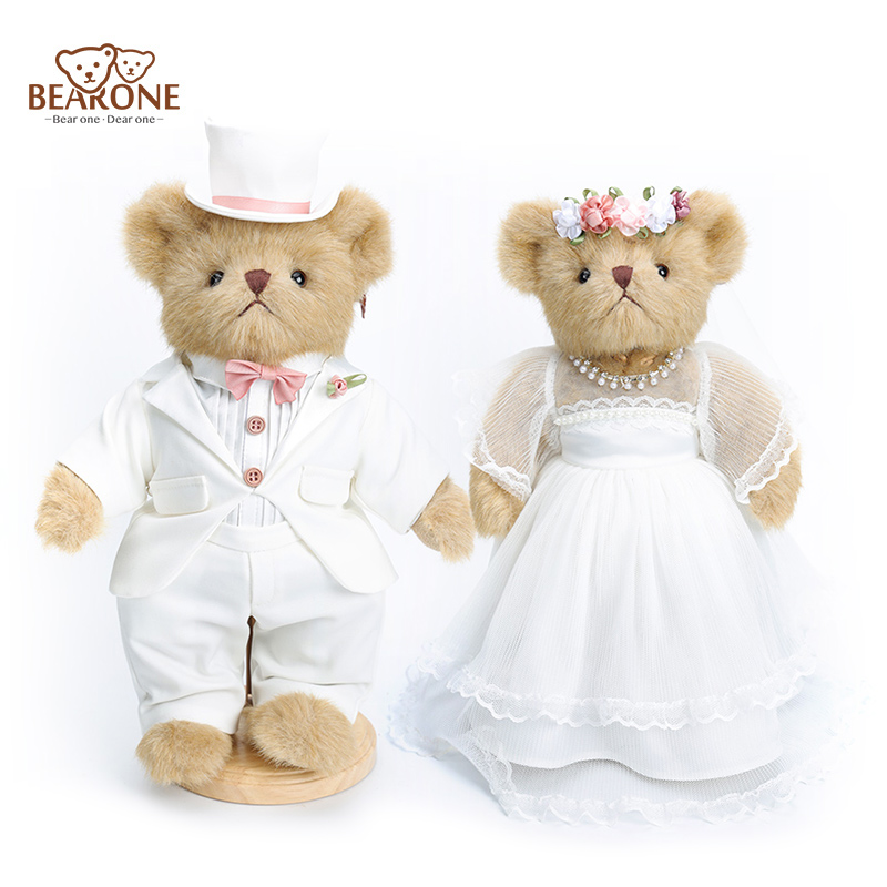 Wedding Teddy Bear with White Fashion Suits