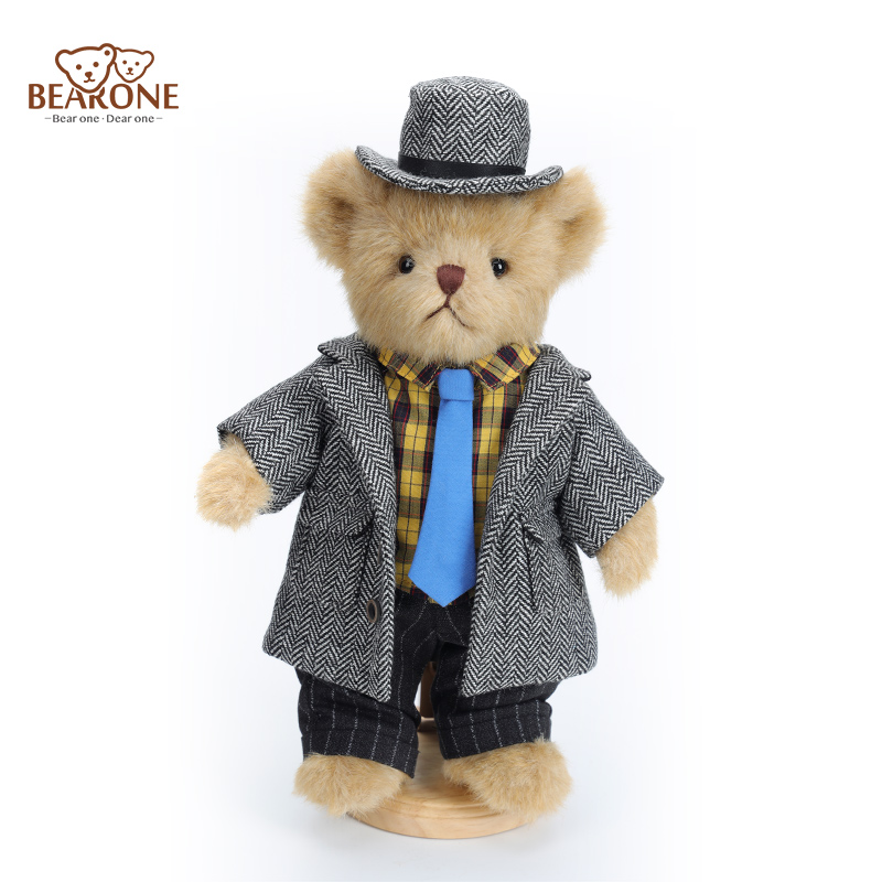 Elegant long coat gentleman bear