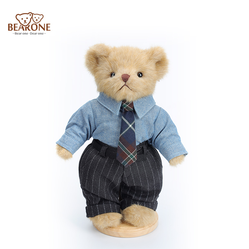 Fashionista Teddy Bear Dressed with Blue Dress