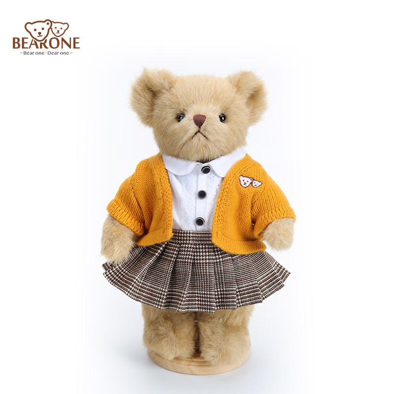 Teacher Teddy Bear Dressed with Grey Suits